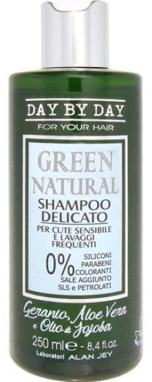 Шампунь делікатний для чутливої ​​шкіри та частого застосування Alan Jey Green Natural Delicate Shampoo, 250 мл