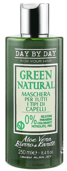 Маска для всех типов волос с алоэ вера и маслом карите Alan Jey Green Natural Hair Mask, 250 мл