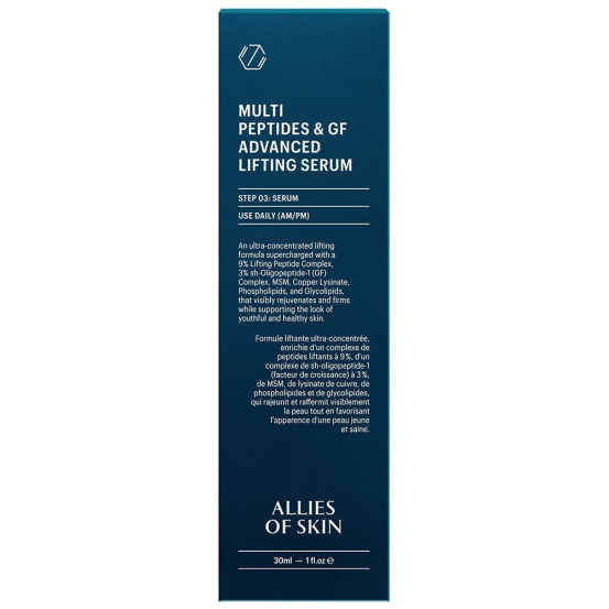 Мультипептидна сироватка з эфектом ліфтингу Allies Of Skin Multi Peptides & GF Advanced Lifting Serum, 30 мл