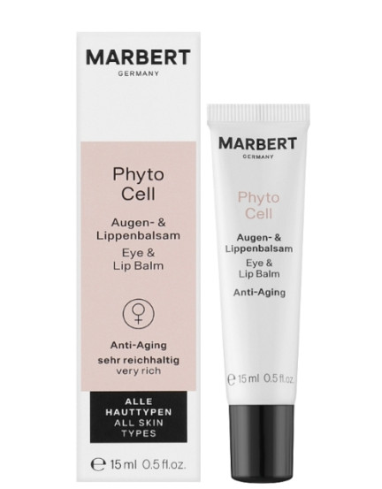 Бальзам для кожи вокруг глаз и губ Marbert PhytoCell Anti-Aging Eye & Lip Balm, 15 мл