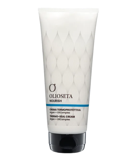 Крем термозащитный с протеинами шелка и экстрактом семян льна Barex Olioseta Oro di Luce Heat Protection Cream, 200 мл