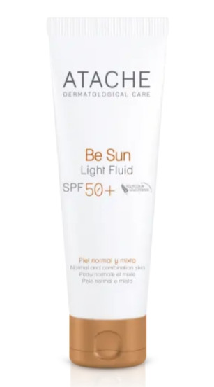 Омолаживающий солнцезащитный флюид для всех типов кожи Atache Be Sun Light Fluid SPF50+, 50 мл