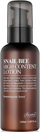 Дневной крем (лосьон) с высоким содержанием муцина улитки и яда пчелы Benton Snail Bee High Content Lotion, 150 мл