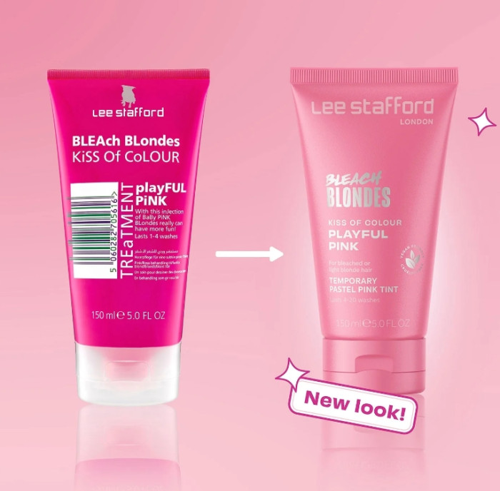 Оттеночный пастельно-розовый бальзам Lee Stafford Kiss of Colour Pink Treatment, 150 мл