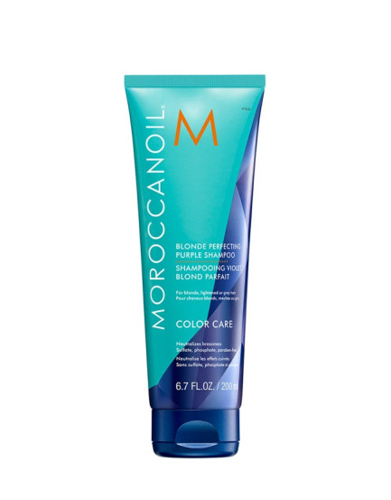 Тонизирующий шампунь с фиолетовым пигментом Moroccanoil Blonde Perfecting Purple Shampoo, 200 мл