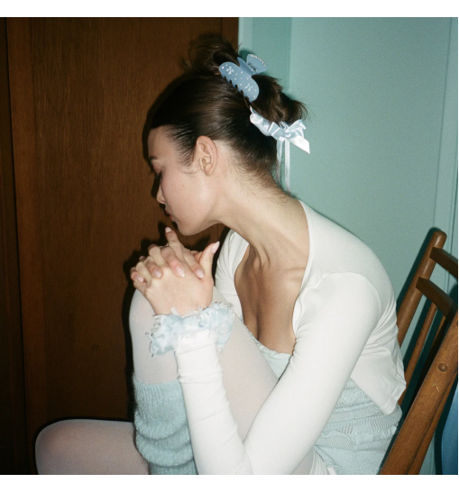 Крабик для волос Emi Jay Sweetheart Clip In Blue Ribbon