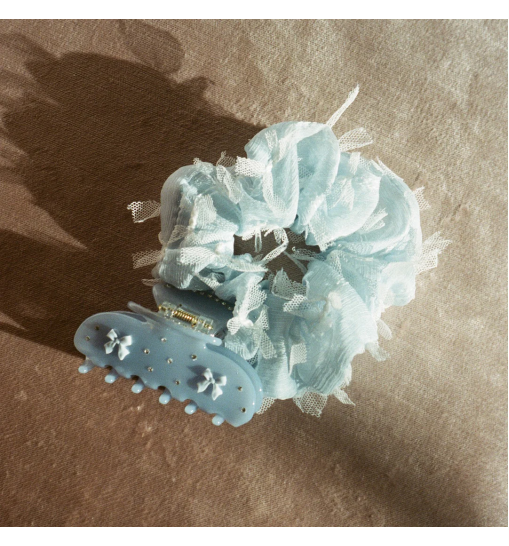 Крабик для волос Emi Jay Sweetheart Clip In Blue Ribbon
