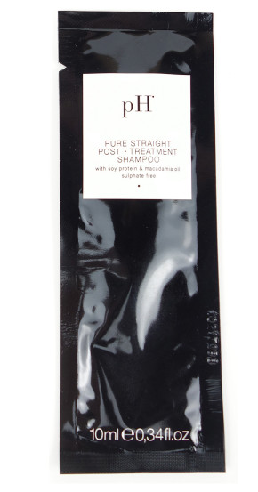 Безсульфатний шампунь для гладкості випрямленого волосся pH PURE STRAIGHT, 10мл