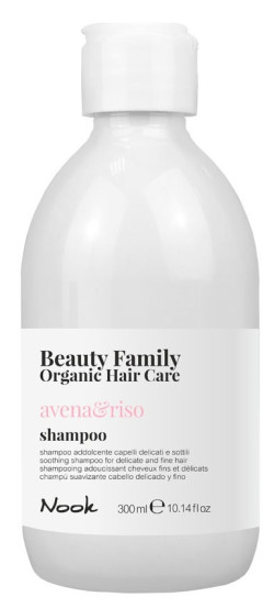 Безсульфатний шампунь для тонкого волосся, схильного до сплутування Nook Beauty Family Organic Hair Care, 300 мл