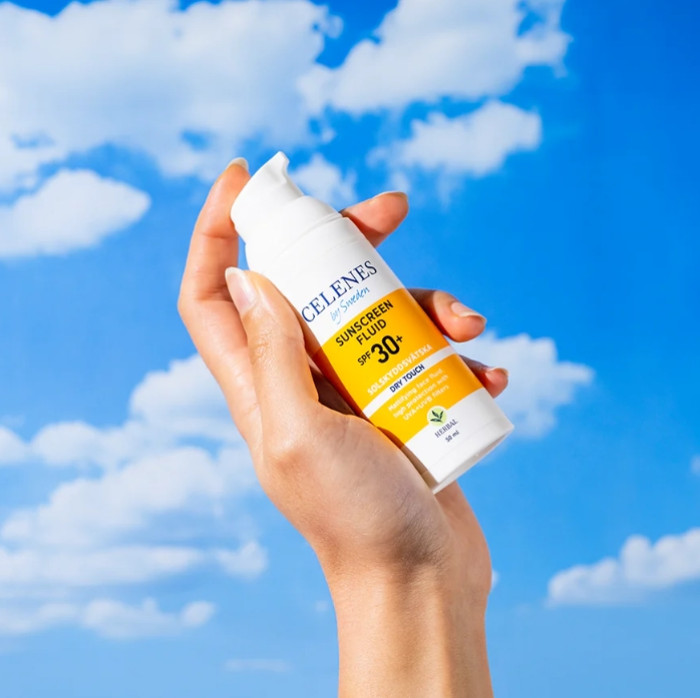 Солнцезащитный флюид Celenes Herbal Sunscreen Dry Touch Fluid Spf 30, 50 мл