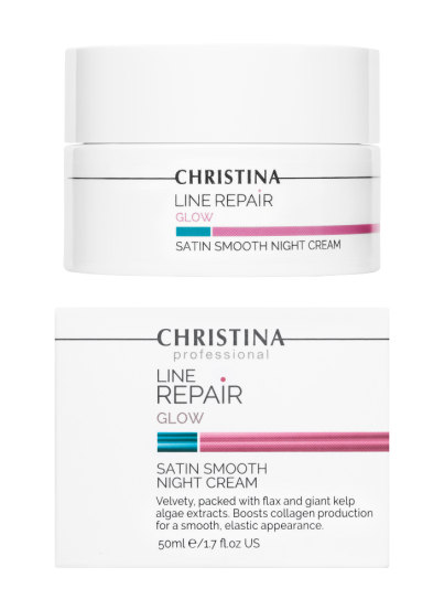Нічний крем “Гладкість сатину” Christina Line Repair Glow Satin Smooth Night Cream, 50 мл