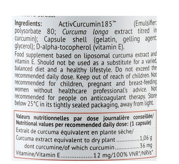 Капсулы для суставов Biocyte Curcumin X 185, 30 шт