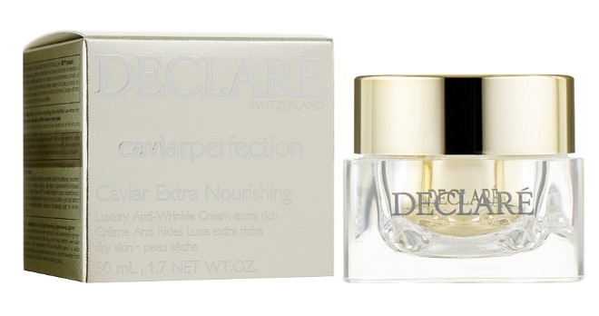 Поживний крем проти зморшок з екстрактом чорної ікри Declare Caviar Perfection Caviar Extra Nourishing Luxury Anti-Wrinkle Cream Extra Rich, 50 мл