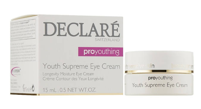 Крем від перших ознак старіння для шкіри навколо очей Declare Pro Youthing Youth Supreme Eye Cream, 15 мл