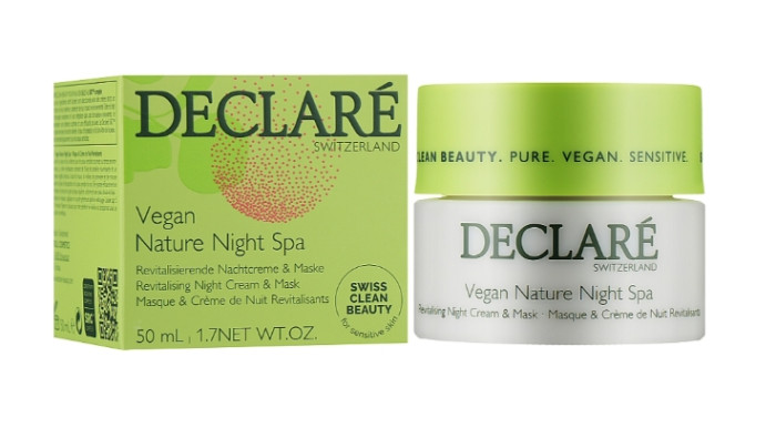 Нічний крем-маска для обличчя "Веган-СПА" Declare Vegan Nature Night Spa, 50 мл