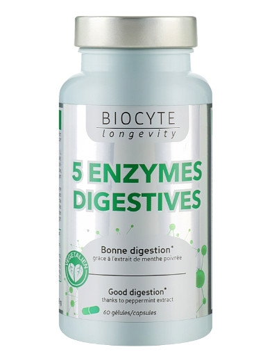 Капсули для травлення Biocyte 5 Enzymes, 60 шт