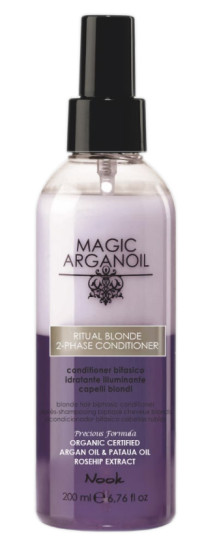 Двофазний незмивний кондиціонер Nook Magic Arganoil Ritual Blonde, 200 мл