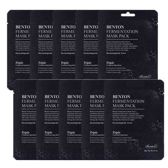 Набор ферментированных масок для лица Benton Fermentation Mask Pack, 10 шт