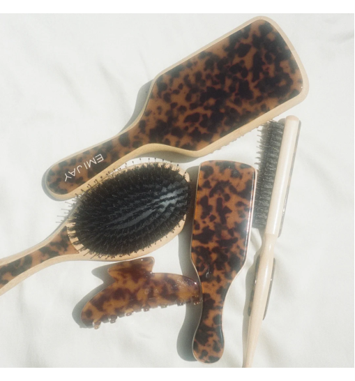 Овальная щетка для волос Emi Jay Flat Brush in Tortoise