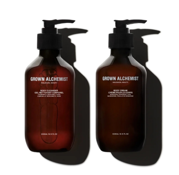 Дует СПА очищення та живлення тіла Grown Alchemist Giving Body Cleanser & Cream Gift Set