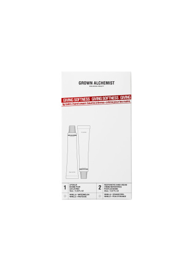 Дуэт Нежность рук и губ Grown Alchemist Kit Giving Softness Lip + Hand Gift Duo