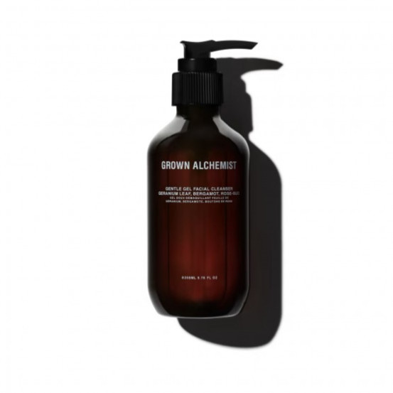Мягкий очистительный гель для лица Лист Герани, Бергамот, Бутоны Розы Grown Alchemist Gentle Gel Facial Cleanser, 200 мл