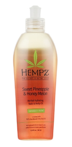 Увлажняющее масло для тела и душа "Ананас и дыня" Hempz Hydrating Bath & Body Oil, 200 мл