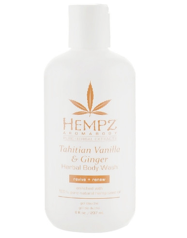 Гель для душу "Імбир та ваніль Таїті" Hempz Tahitian Vanilla And Ginger Herbal Body Wash, 235 мл