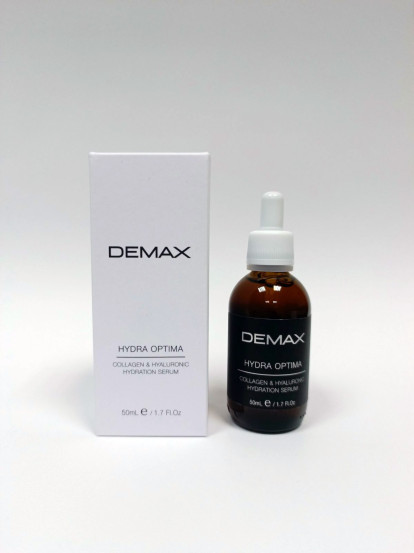 Сироватка Колаген + Гіалуронова Кислота Demax Hydra optima collagen & hyaluronic hydration serum, 50 мл