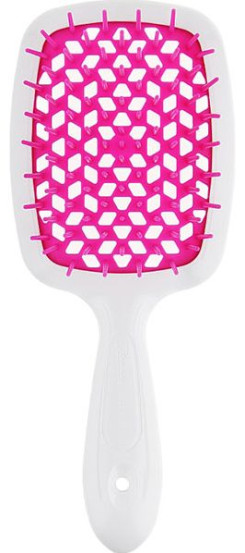 Гребінець для волосся Janeke Superbrush the Original (білий з фіолетовим)