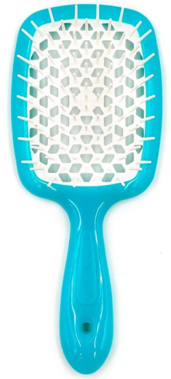 Гребінець для волосся Janeke Superbrush the Original (бірюзовий з білим)