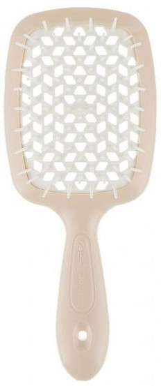 Гребінець для волосся Janeke MINI Superbrush the Original Small (бежевий з білим)