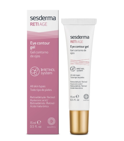 Антивіковий гель-контур для шкіри навколо очей з ретинолом Sesderma Reti Age Facial Eye Contour Gel, 15 мл