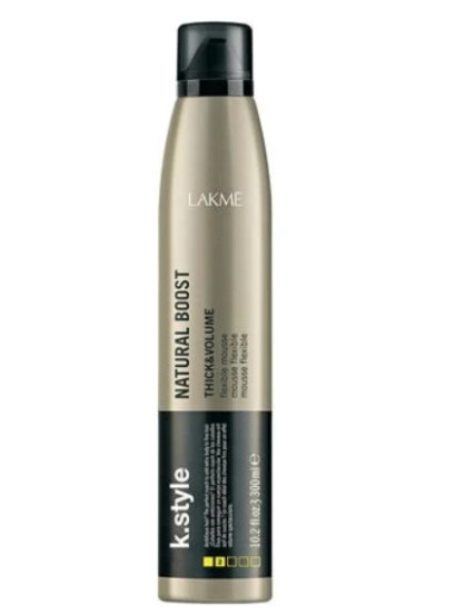 Мусс для прикорневого объема Lakme K.Style Thick&Volume Natural Boost Flexible Mousse, 300 мл
