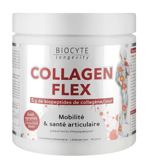 Пищевая добавка в порошке с коллагеном для суставов Biocyte Collagen Flex, 30х8 г