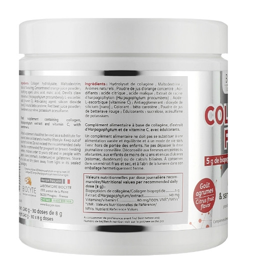 Пищевая добавка в порошке с коллагеном для суставов Biocyte Collagen Flex, 30х8 г