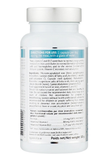 Харчова добавка "Залізо" Biocyte Fe Fer Microencapsule, 30 шт