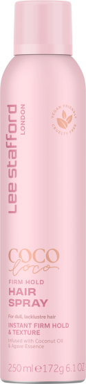Фіксувальний спрей для волосся з екстрактом агави Lee Stafford Coco Loco Firm Hold Hairspray, 250 мл