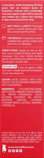 Живильна арганова олія Lee Stafford Argan Oil from Morocco Nourishing Miracle Oil, 50 мл