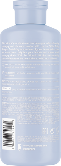 Шампунь для волосся з синім пігментом Lee Stafford Bleach Blondes Ice White Toning Shampoo, 250 мл