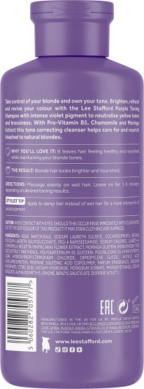 Шампунь для тонирования окрашенных волос Lee Stafford Bleach Blondes Purple Toning Shampoo, 250 мл