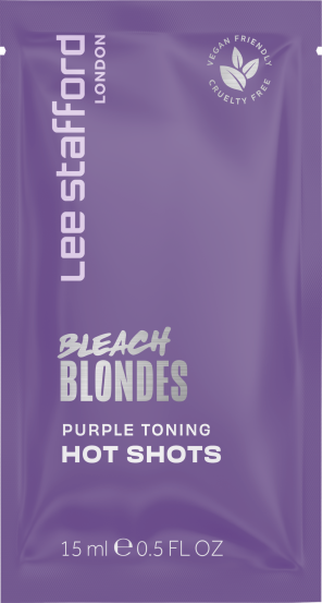 Тонирующие фиолетовые ампулы для осветленных волос Lee Stafford Bleach Blondes Purple Toning Hot Shots, 4х15 мл