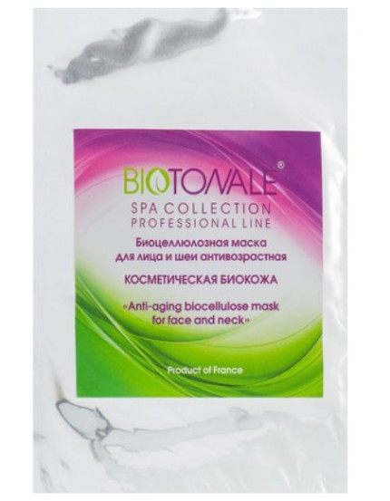 Биоцеллюлозная нано-файбер маска для лица и шеи антивозрастная Biotonale Anti Ageing Biocellulose Mask for Face and Neck, 1 шт