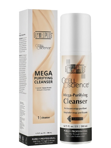 Очищаючі вершки для обличчя з ароматом лаванди GlyMed Plus Cell Science Mega-Purifying Cleanser, 200 мл