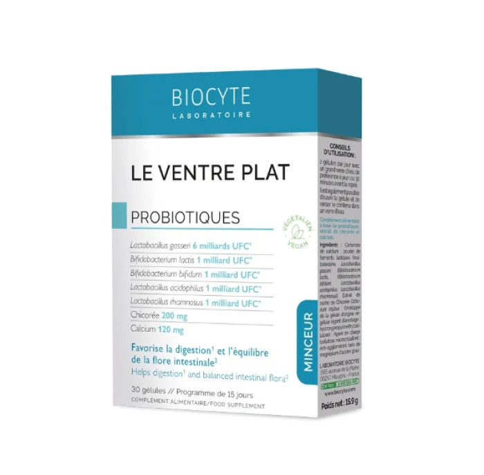 Диетическая добавка на основе пробиотиков Biocyte LE VENTRE PLAT, 30 капсул