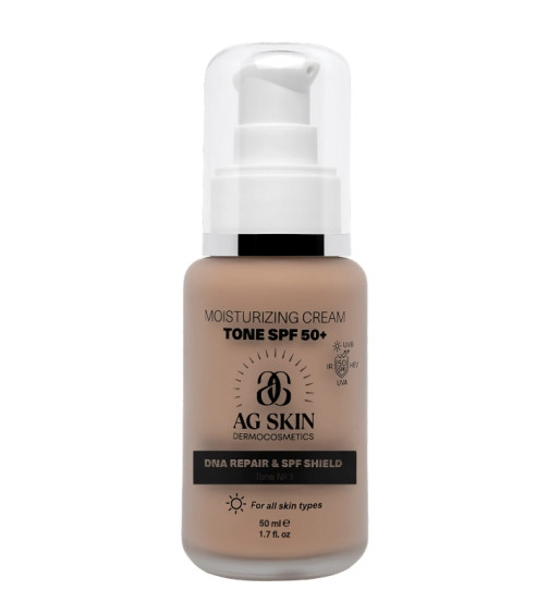 Тонирующий крем с SPF AG SKIN MOISTURISING CREAM Tone 1 SPF 50, 50 мл