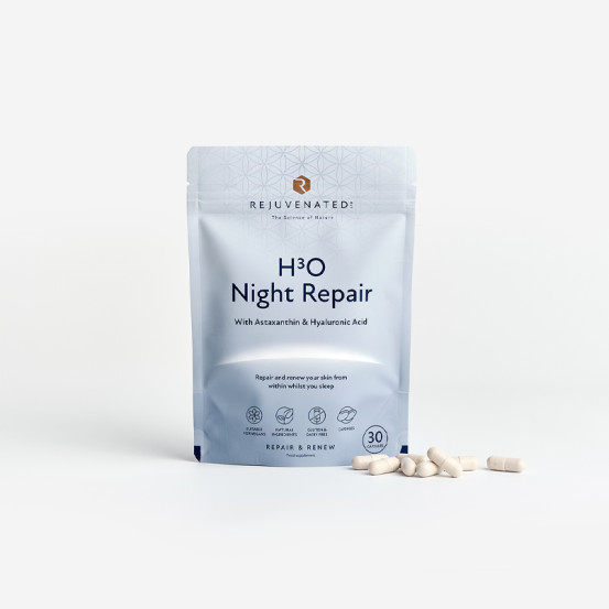 Активные капсулы для ночного омоложения кожи Rejuvenated Collagen Night Repair H3O, 30 капсул Х 550 мг