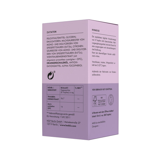 Харчова добавка в краплях Herbliz OPC - Grape seed extract, 10 мл