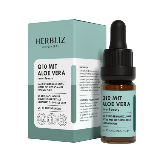 Пищевая добавка в каплях Herbliz Q10 & Aloe Vera, 10 мл