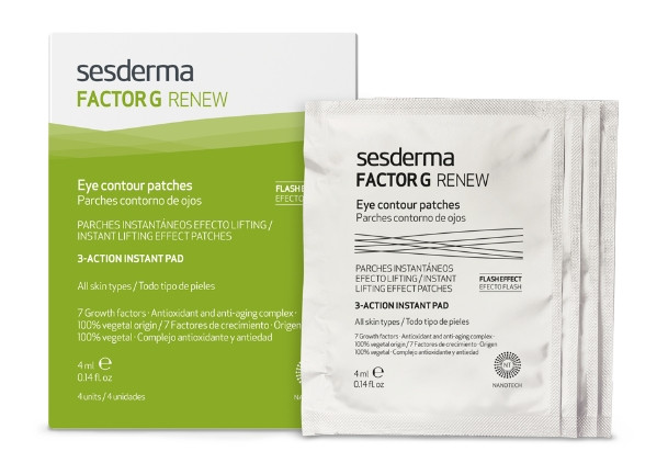 Омолаживающие патчи вокруг глаз Sesderma Factor G Renew, 4 шт